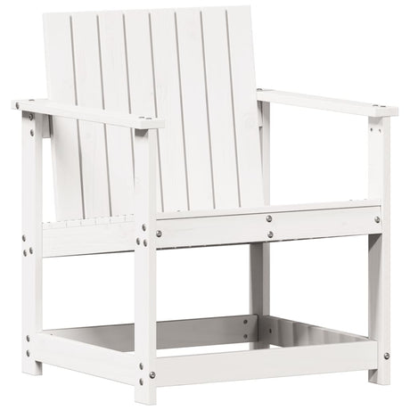 Vidaxl tuinstoel 62x56x77 cm massief grenenhout wit