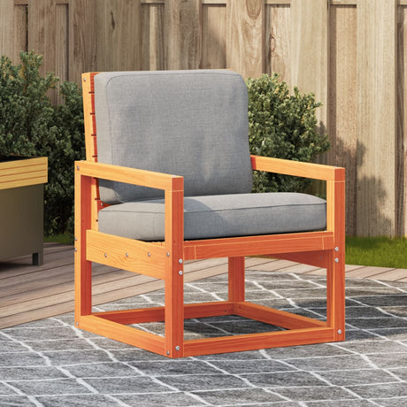 Vidaxl tuinstoel 57,5x63x76 cm massief grenenhout wasbruin