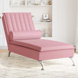 Vidaxl massage chaise longue met bolster fluweel roze