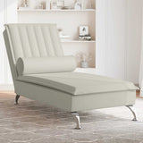 Vidaxl massage chaise longue met bolster fluweel roze