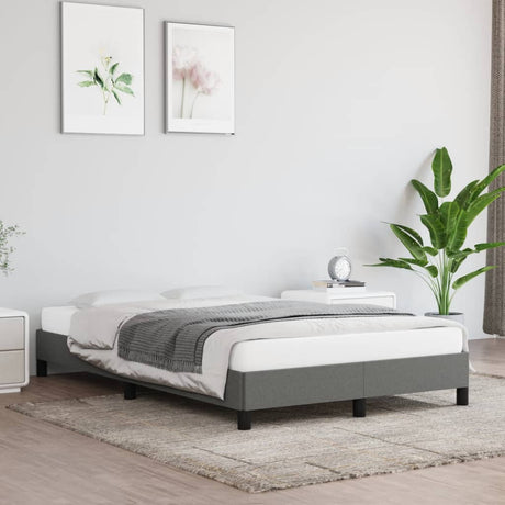 Vidaxl bedframe zonder matras 120x190 cm stof donkergrijs