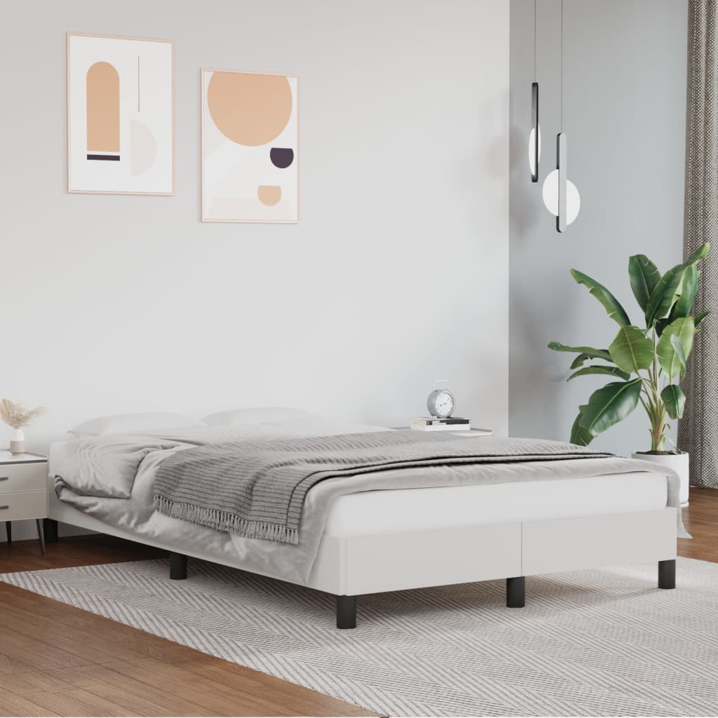 Vidaxl bedframe zonder matras 120x190 cm kunstleer wit