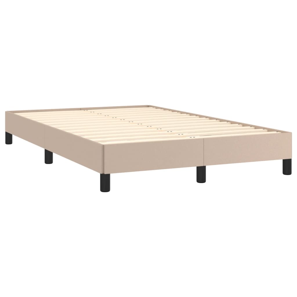 Vidaxl bedframe zonder matras 120x190 cm kunstleer cappuccinokleurig