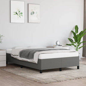 Vidaxl bedframe zonder matras 120x190 cm stof donkergrijs