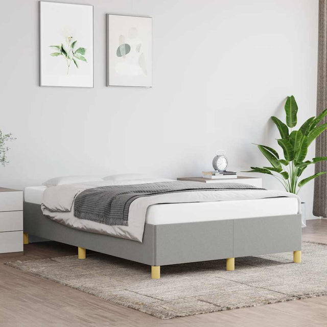 Vidaxl bedframe zonder matras 120x190 cm stof lichtgrijs