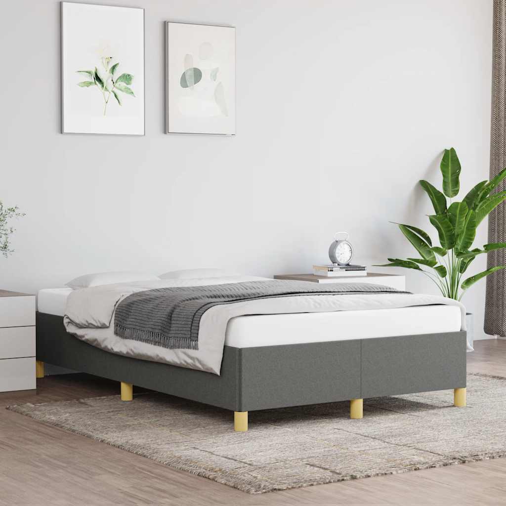 Vidaxl bedframe zonder matras 120x190 cm stof donkergrijs