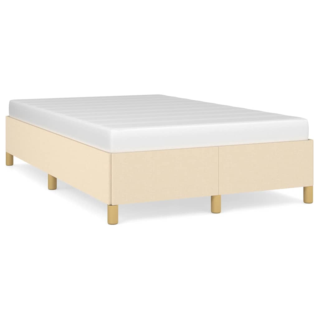 Vidaxl bedframe zonder matras 120x190 cm stof crèmekleurig