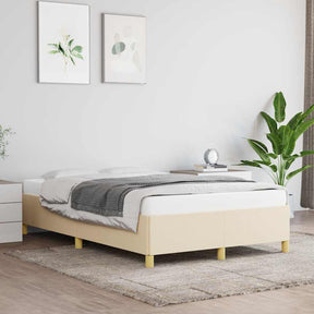 Vidaxl bedframe zonder matras 120x190 cm stof crèmekleurig
