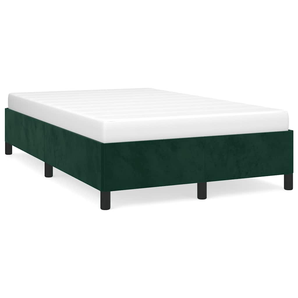 Vidaxl bedframe zonder matras 120x190 cm fluweel donkergroen