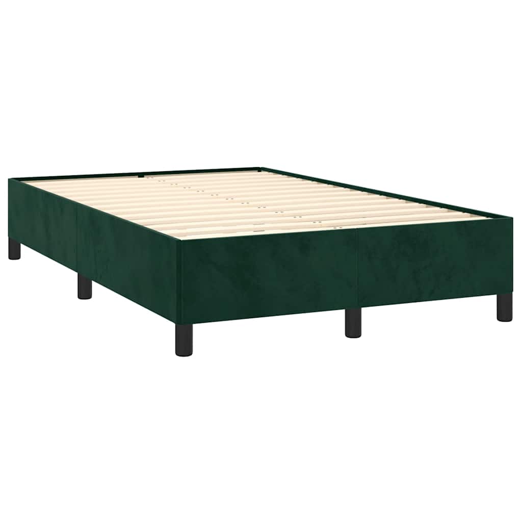 Vidaxl bedframe zonder matras 120x190 cm fluweel donkergroen