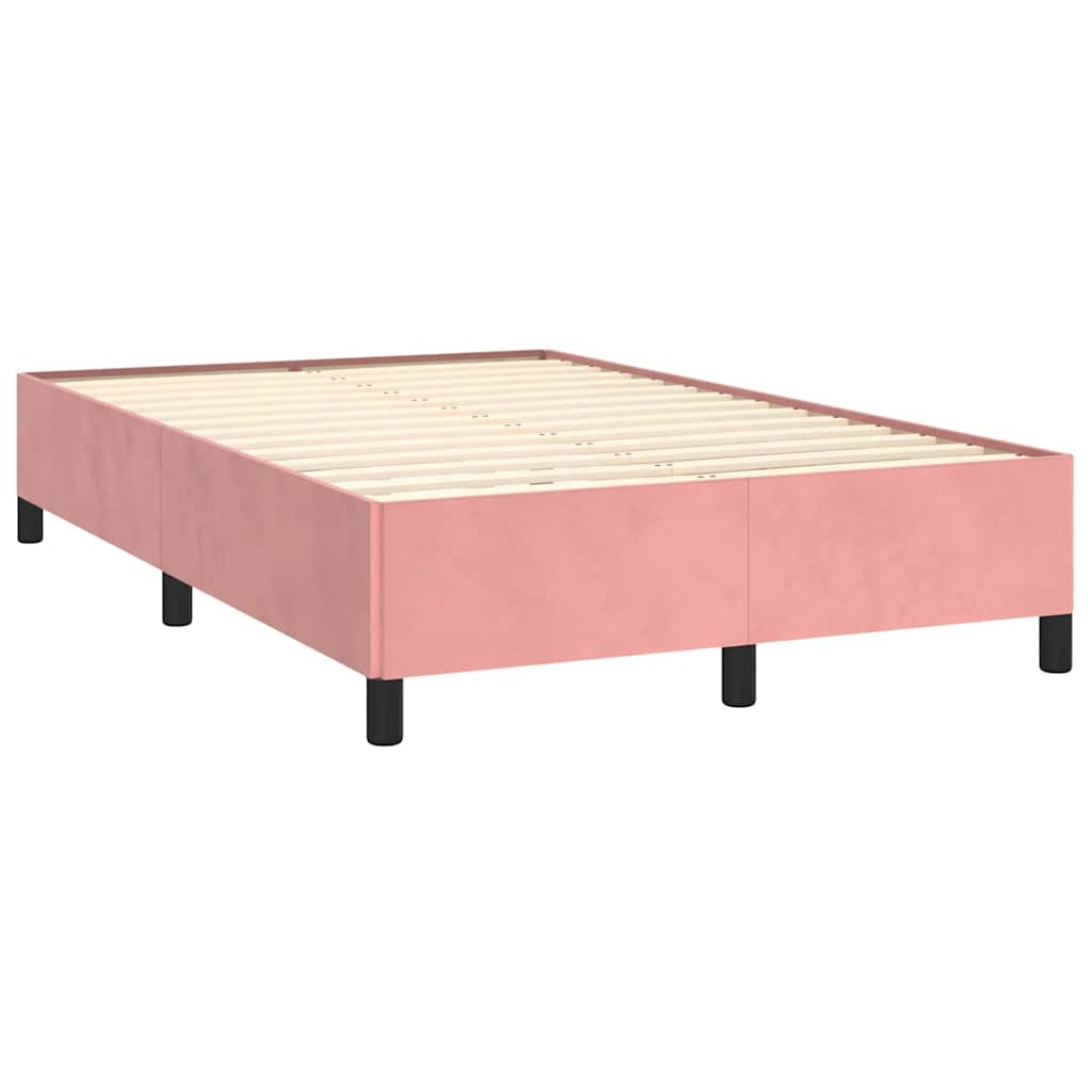 Vidaxl bedframe zonder matras 120x190 cm fluweel roze