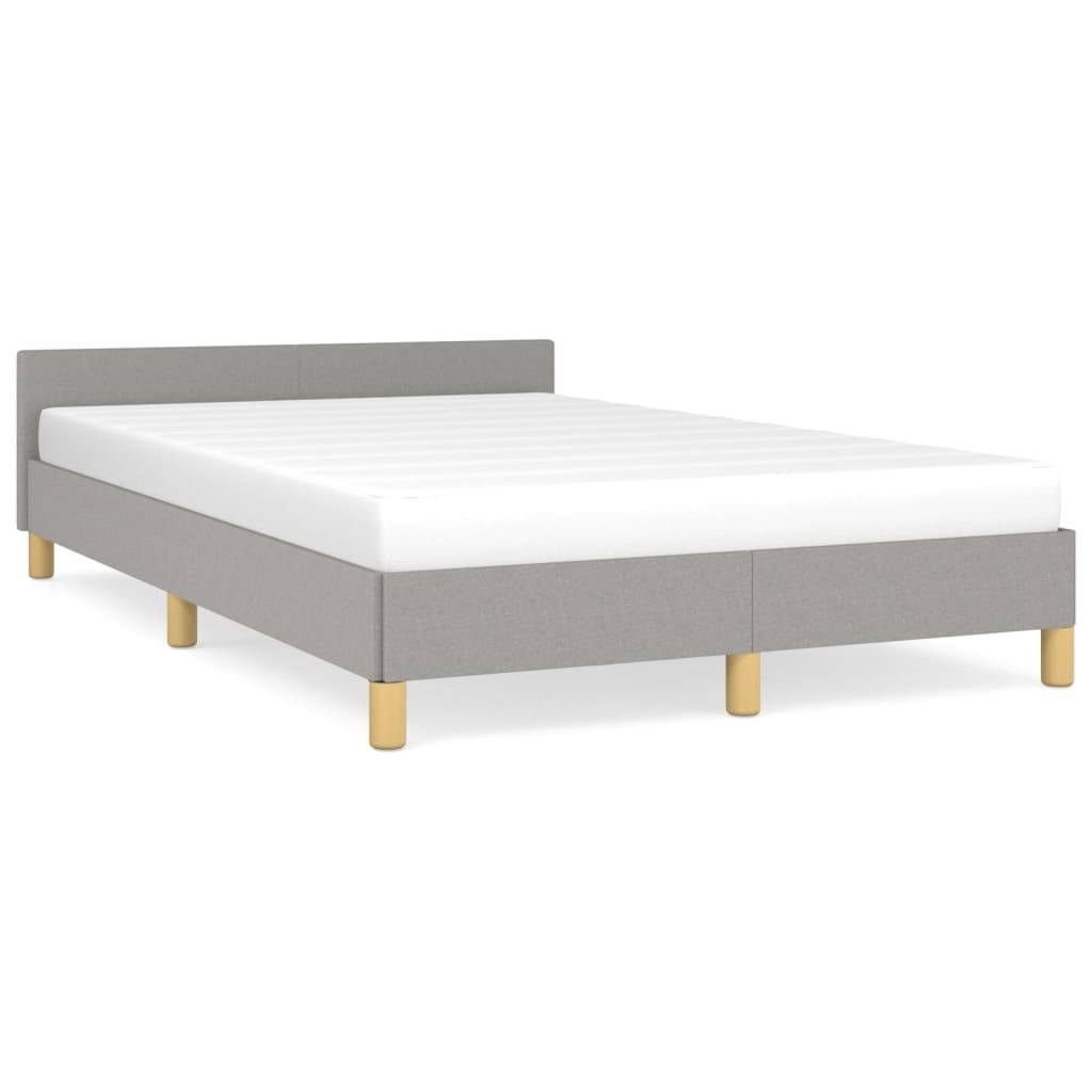Vidaxl bedframe zonder matras 120x190 cm stof lichtgrijs
