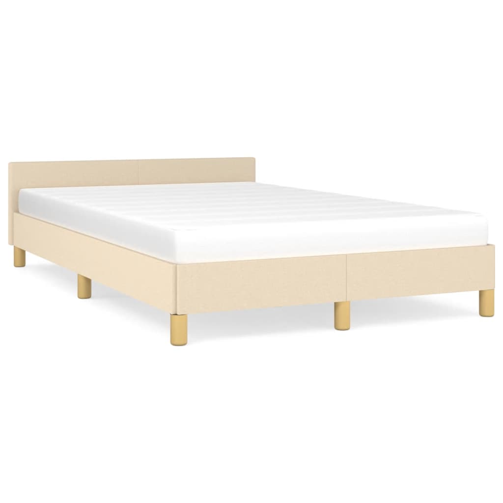 Vidaxl bedframe zonder matras 120x190 cm stof crèmekleurig
