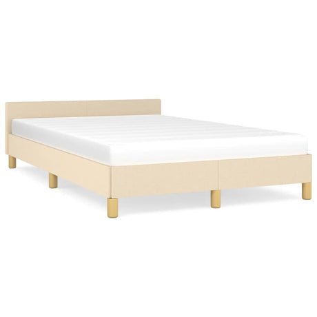 Vidaxl bedframe zonder matras 120x190 cm stof crèmekleurig
