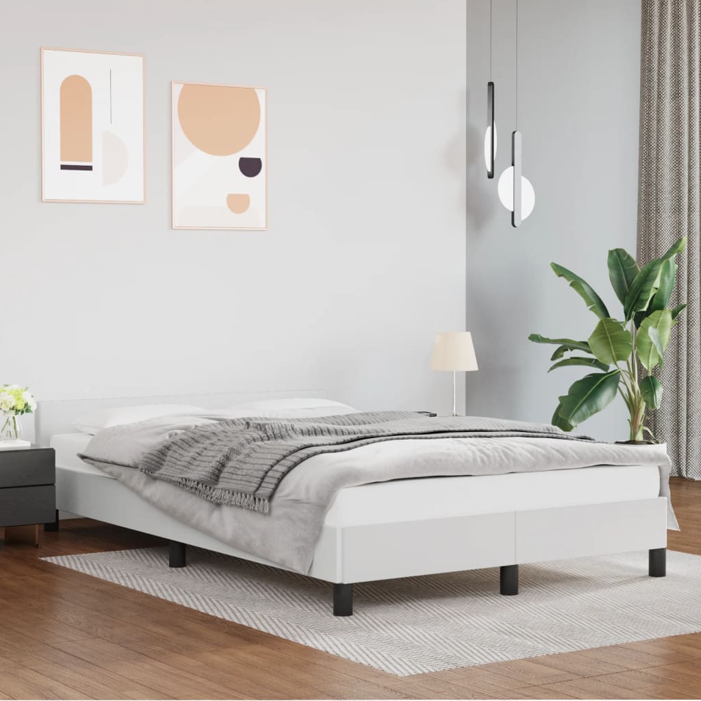 Vidaxl bedframe zonder matras 120x190 cm kunstleer wit