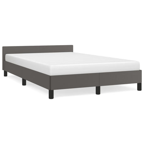 Vidaxl bedframe zonder matras 120x190 cm kunstleer grijs