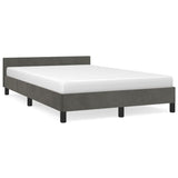 Vidaxl bedframe zonder matras 120x190 cm fluweel donkergrijs