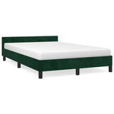 Vidaxl bedframe zonder matras 120x190 cm fluweel donkergroen