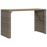 Vidaxl tuinbartafel acaciahouten blad 185x80x110 cm poly rattan grijs