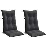 Coussins de chaise vidaxl 2 st arrière haut 120x50x7 cm Tissu mixte anthracite