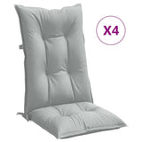 Coussins de chaise vidaxl 4 st arrière haut 120x50x7 cm gris clair