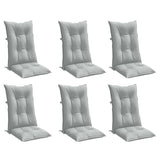 Vidaxl Chair cushions 6 st high back 120x50x7 cm fabric light gray