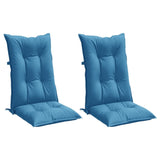 Vidaxl Chair cushions 2 st high back 120x50x7 cm fabric mixed blue