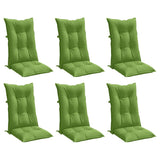 Vidaxl Chair cushions 6 st high back 120x50x7 cm fabric mixed green