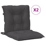 Coussins de chaise vidaxl 2 pcs bas dos 100x50x7 cm en tissu mixte anthracite