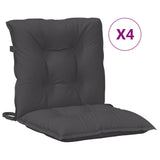 Coussins de chaise vidaxl 4 pcs basses bas 100x50x7 cm Tissu mixte anthracite