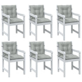 Cojines de silla Vidaxl 6 pcs Back 100x50x7 CM Fabric Gris