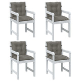 Cojines de silla Vidaxl 4 pcs Back 100x50x7 CM Tabulación Dark Grey