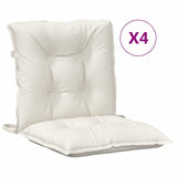 Coussins de chaise Vidaxl 4 pcs basses bas 100x50x7 cm Crème mélangée en tissu