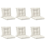 Coussins de chaise Vidaxl 6 pcs basses bas 100x50x7 cm Crème mélangée en tissu