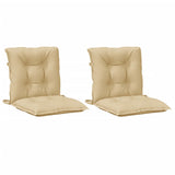 Coussins de chaise vidaxl 2 pcs basses bas 100x50x7 cm en tissu mixte beige