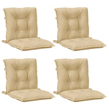 Vidaxl Chair cushions 4 pcs low back 100x50x7 cm fabric mixed beige