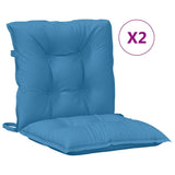 Vidaxl Chair cushions 2 pcs low back 100x50x7 cm Fabric mixed blue