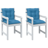 Coussins de chaise vidaxl 2 pcs bas dos 100x50x7 cm Bleu mélangé