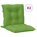 Coussins de chaise vidaxl 2 pcs basses bas 100x50x7 cm en tissu vert mélangé