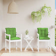 Vidaxl stoelkussens 2 st lage rug 100x50x7 cm stof gemêleerd groen