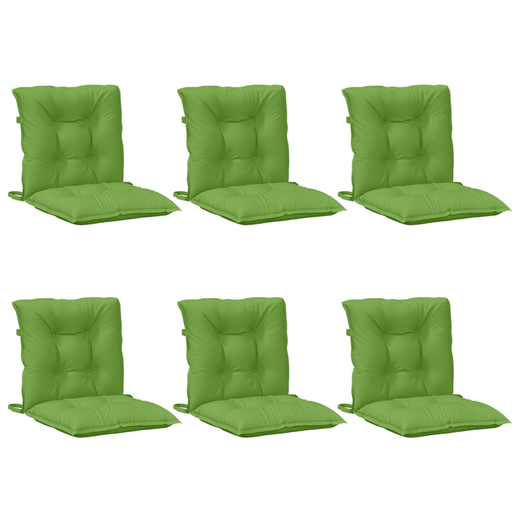 Vidaxl Chair cushions 6 pcs low back 100x50x7 cm fabric mixed green