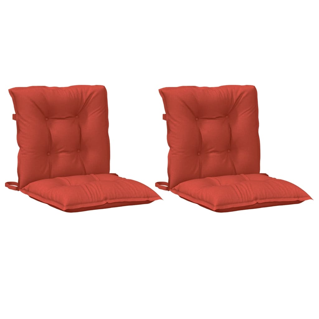 Vidaxl Chair cushions 2 pcs Low back 100x50x7 cm Fabric mixed red