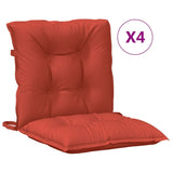 Coussins de chaise vidaxl 4 pcs bas dos 100x50x7 cm en tissu rouge mélangé