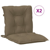 Coussins de chaise vidaxl 2 pcs bas arrière 100x50x7 cm tissu mélangé taupe