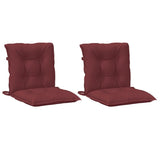 Cojines de silla de Vidaxl 2 pcs Back 100x50x7 CM Fabric de vino mixto rojo