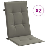 Cuscini da sedia Vidaxl 2 St High Back 120x50x4 cm Grigio scuro