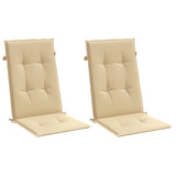 Cuscini da sedia Vidaxl 2 St High Back 120x50x4 cm Fassoso beige misto