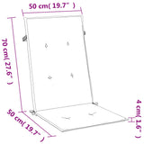 Vidaxl stolputer 2 st høye rygg 120x50x4 cm stoff blandet blå