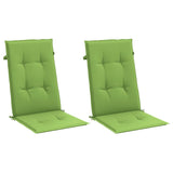 Coussins de chaise Vidaxl 2 st arrière haut 120x50x4 cm en tissu vert mélangé