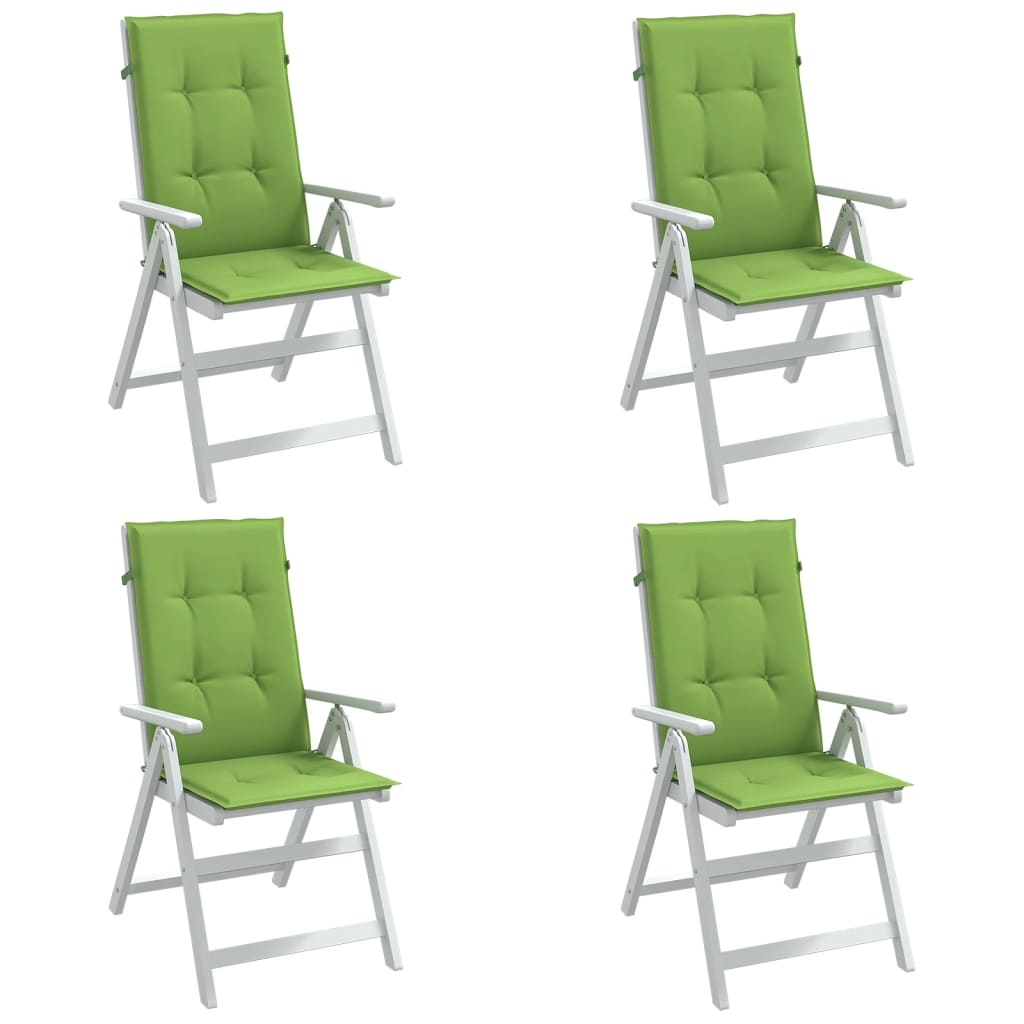 Vidaxl Chair cushions 4 st high back 120x50x4 cm fabric mixed green